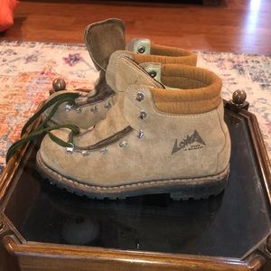 Vintage Lowa Suede German Hiking Boots 6.5 Women